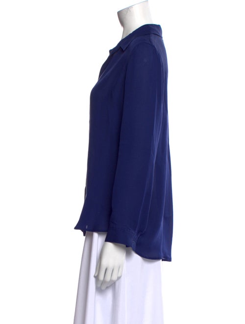 L'Agence Silk Long Sleeve Button-Up Top