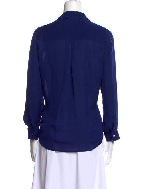 L'Agence Silk Long Sleeve Button-Up Top