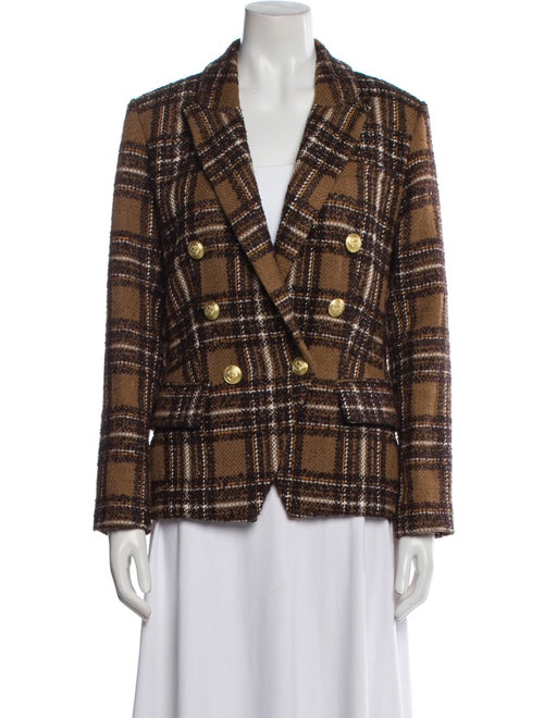 L'Agence Plaid Print Blazer