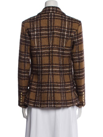 L'Agence Plaid Print Blazer