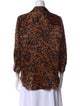 L'Agence Silk Animal Print Blouse