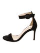 L'Agence Suede Chain-Link Accents Sandals