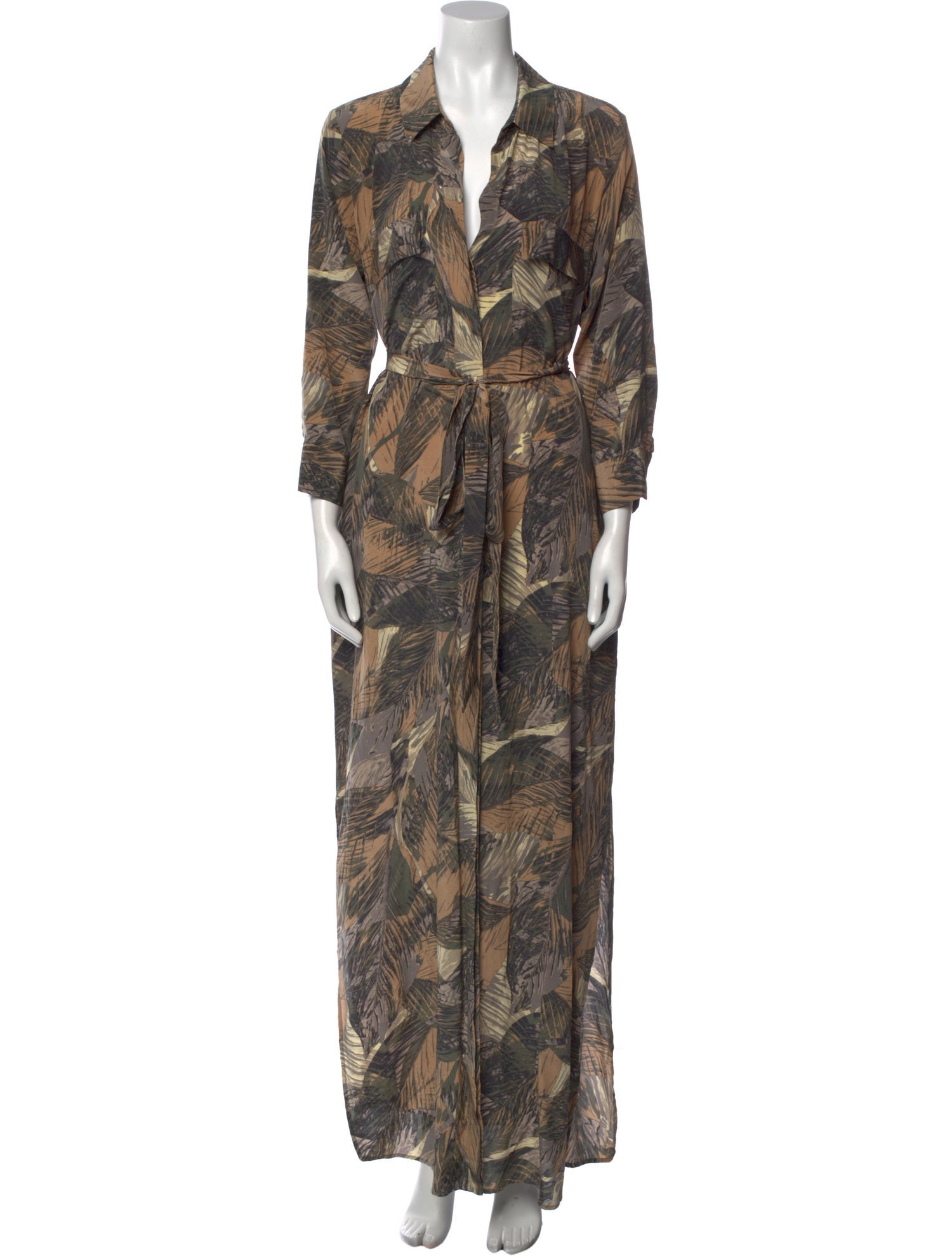 L'Agence Silk Long Dress