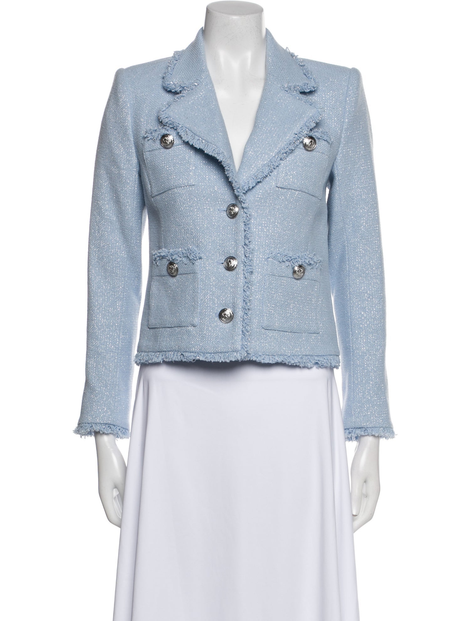 L'Agence Tweed Pattern Blazer