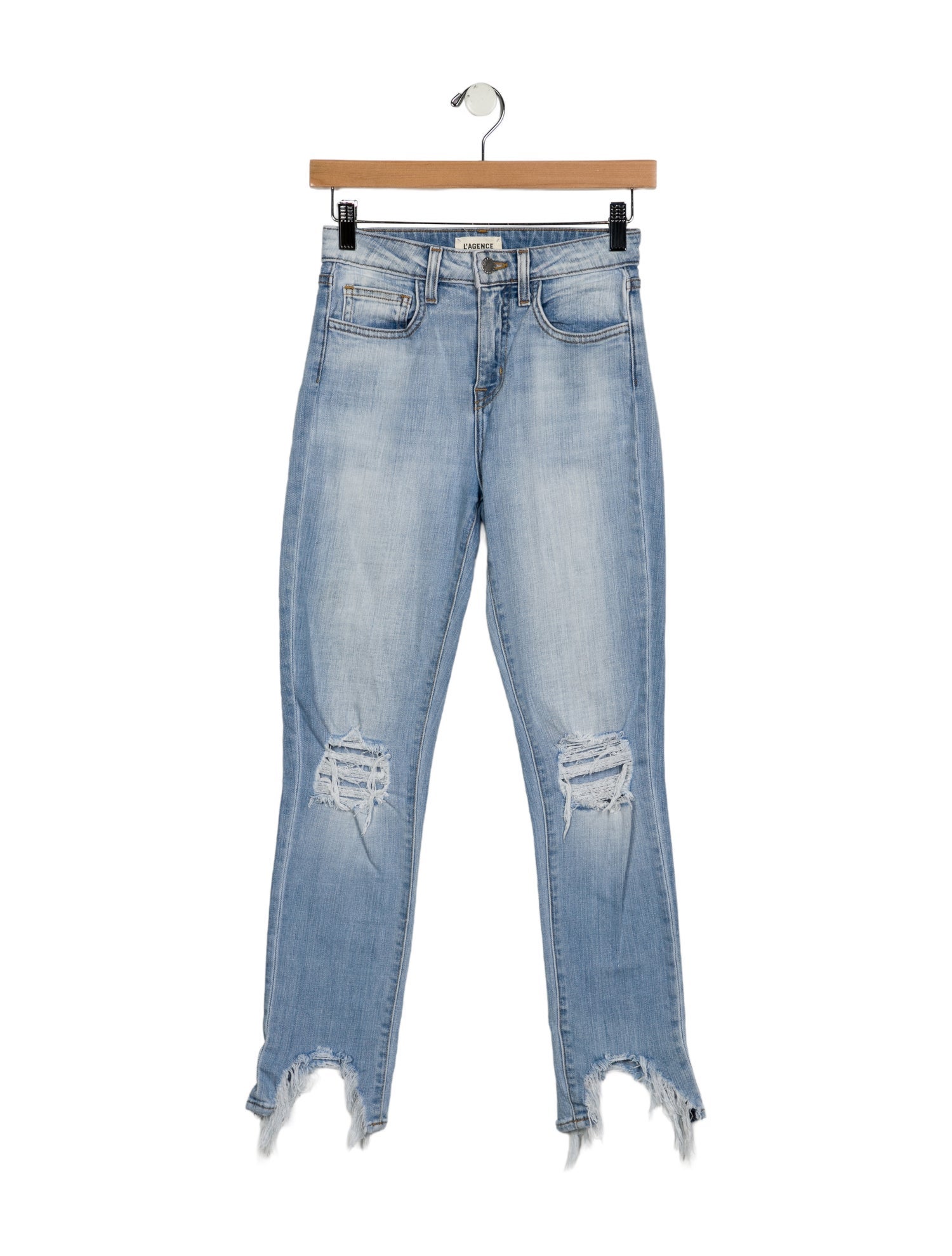L'Agence Mid-Rise Straight Leg Jeans