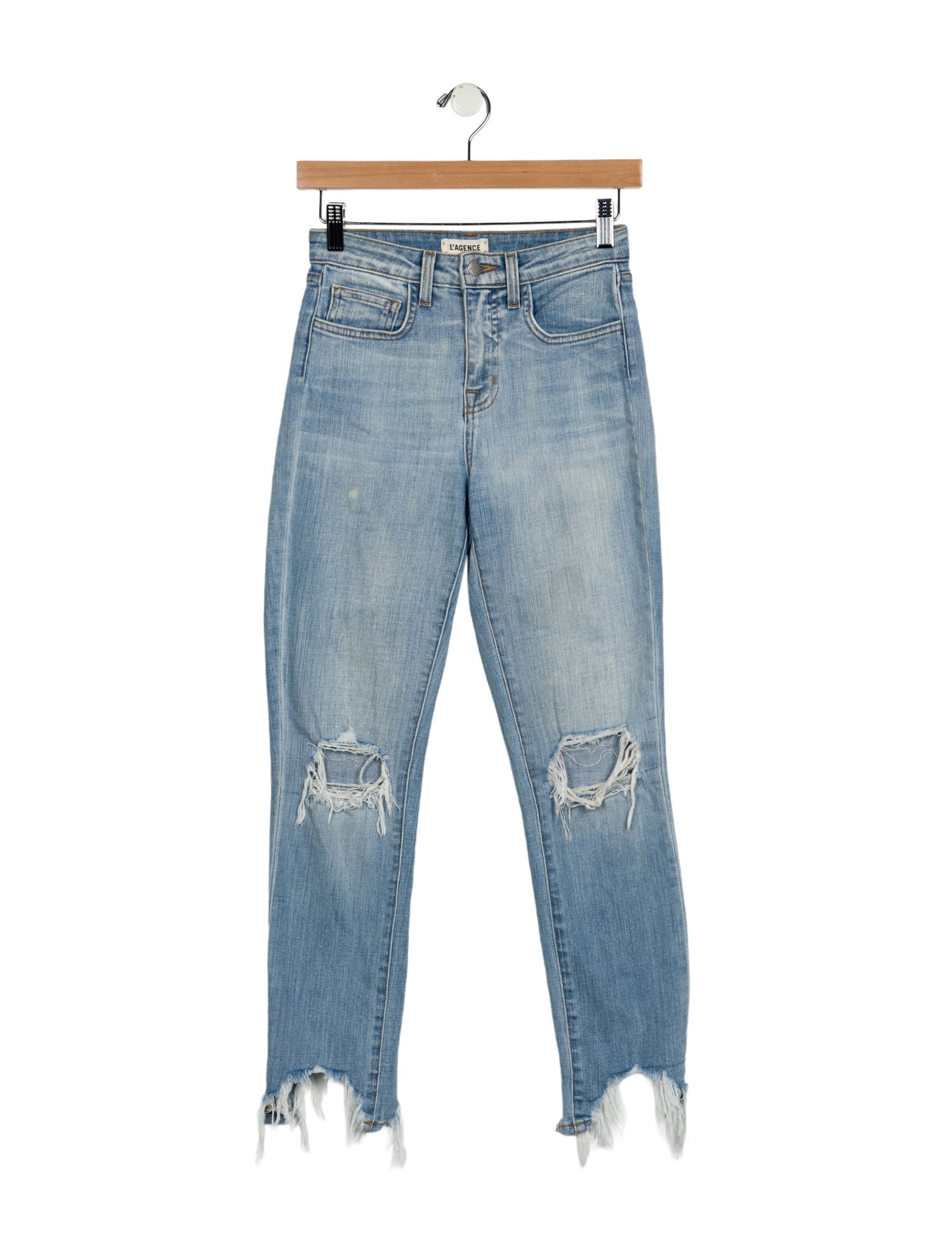 L'Agence Mid-Rise Straight Leg Jeans