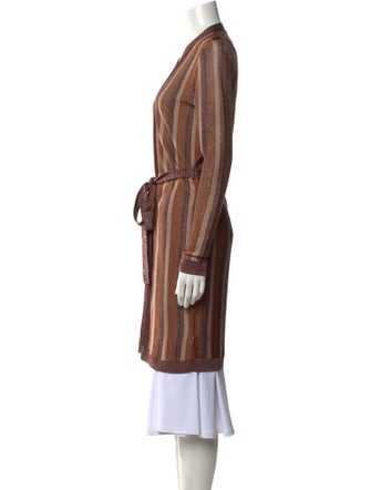 L'Agence Striped V-Neck Sweater