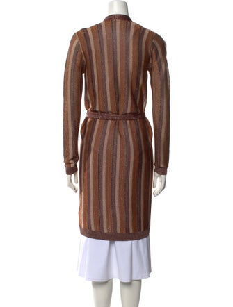 L'Agence Striped V-Neck Sweater