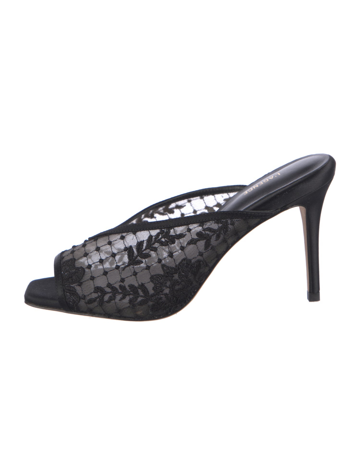 L'Agence Leather Slides