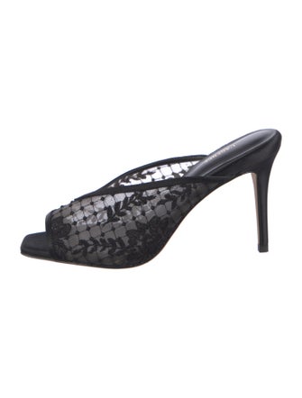 L'Agence Leather Slides