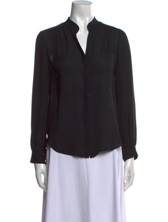 L'Agence Silk V-Neck Blouse