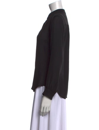 L'Agence Silk V-Neck Blouse