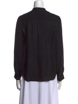 L'Agence Silk V-Neck Blouse