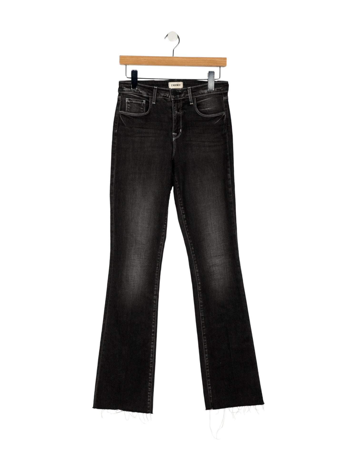 L'Agence Mid-Rise Wide Leg Jeans