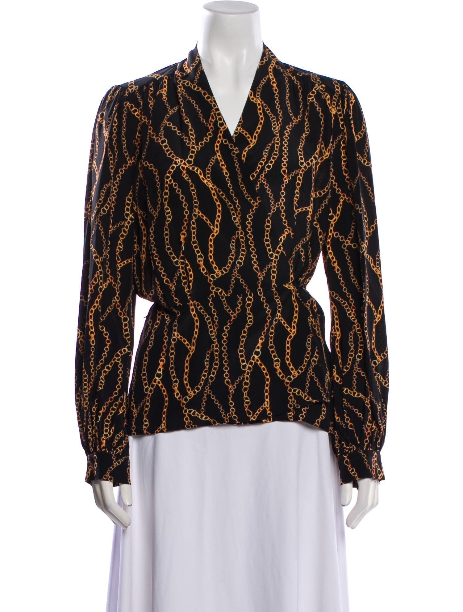 L'Agence Silk Printed Blouse