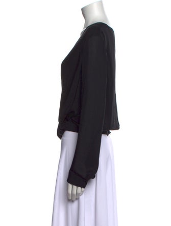 L'Agence Silk V-Neck Crop Top