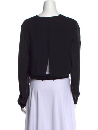 L'Agence Silk V-Neck Crop Top