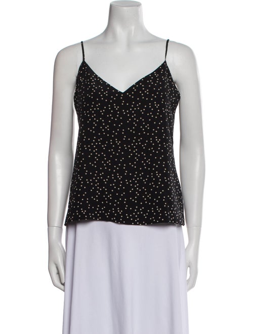 L'Agence Silk Polka Dot Print Top