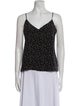 L'Agence Silk Polka Dot Print Top
