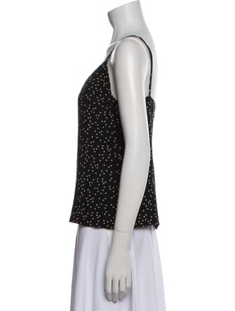 L'Agence Silk Polka Dot Print Top