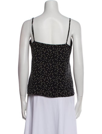 L'Agence Silk Polka Dot Print Top