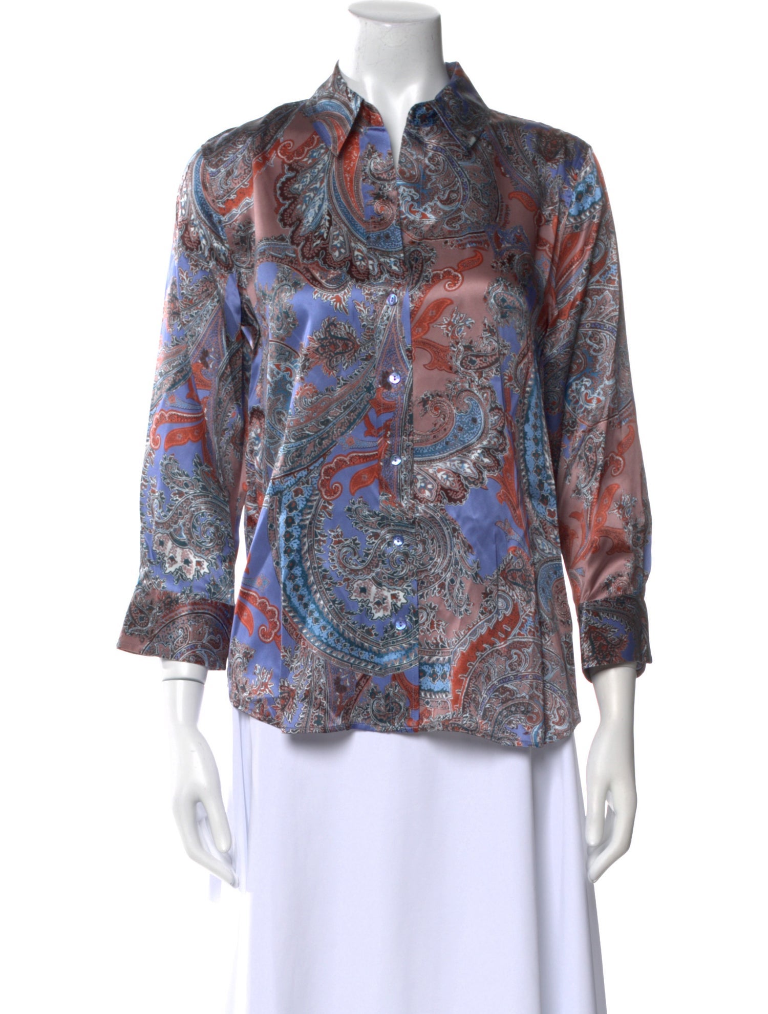 L'Agence Silk Paisley Print Blouse w/ Tags