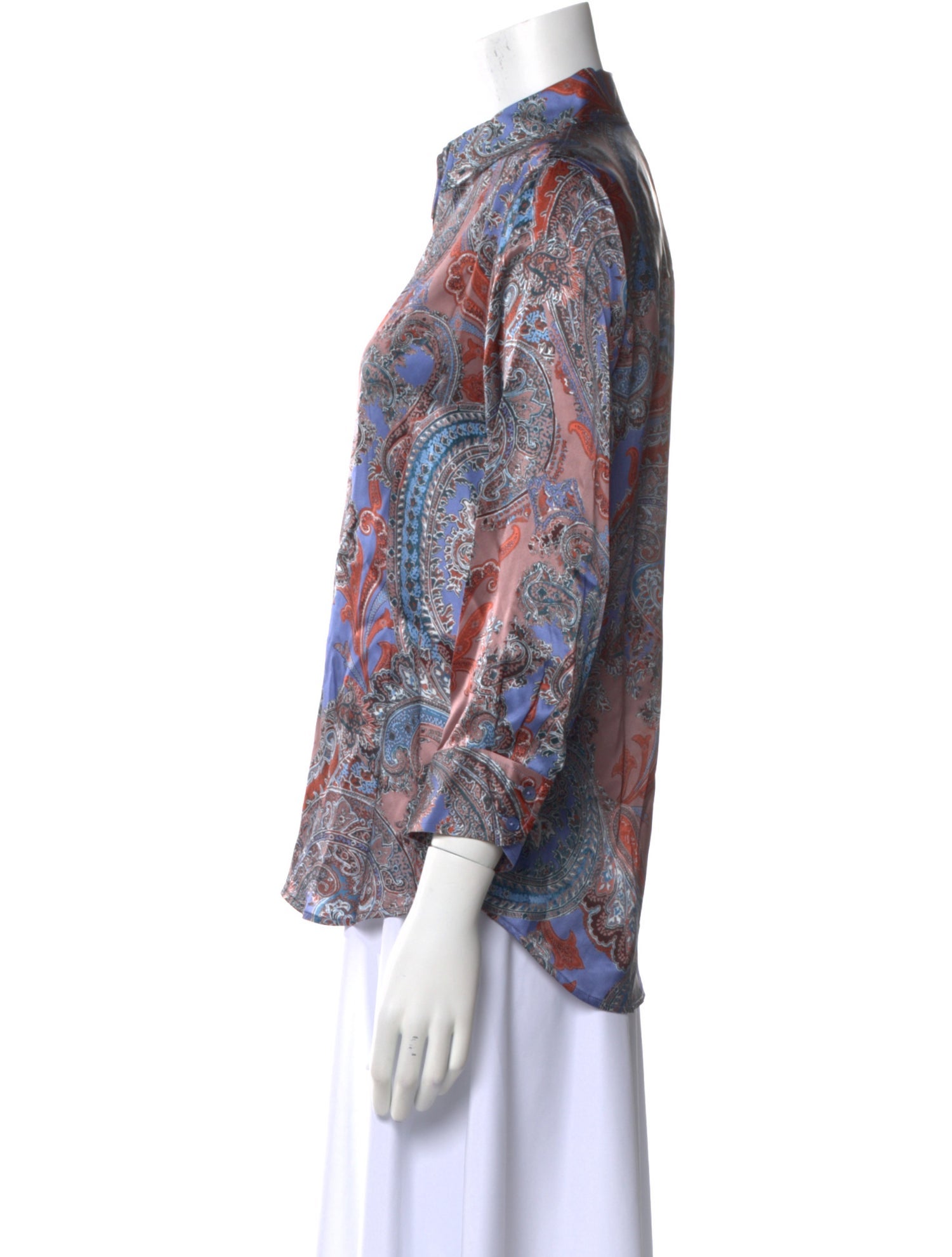 L'Agence Silk Paisley Print Blouse w/ Tags