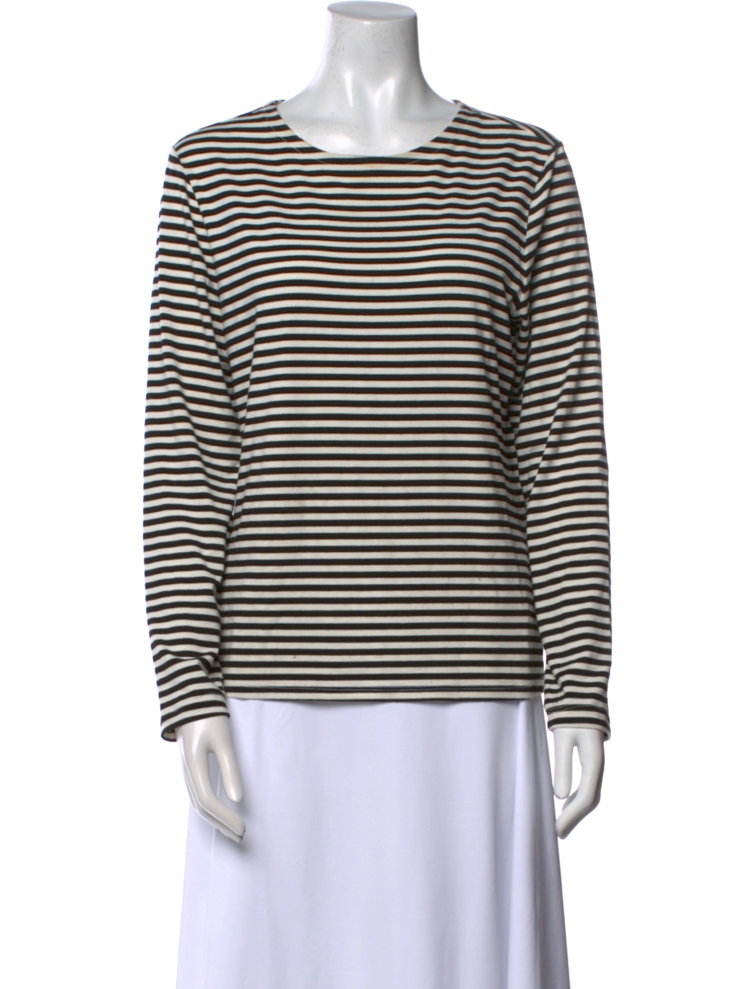 L'Agence Striped Crew Neck T-Shirt