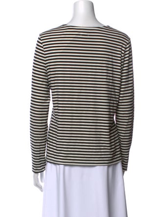 L'Agence Striped Crew Neck T-Shirt