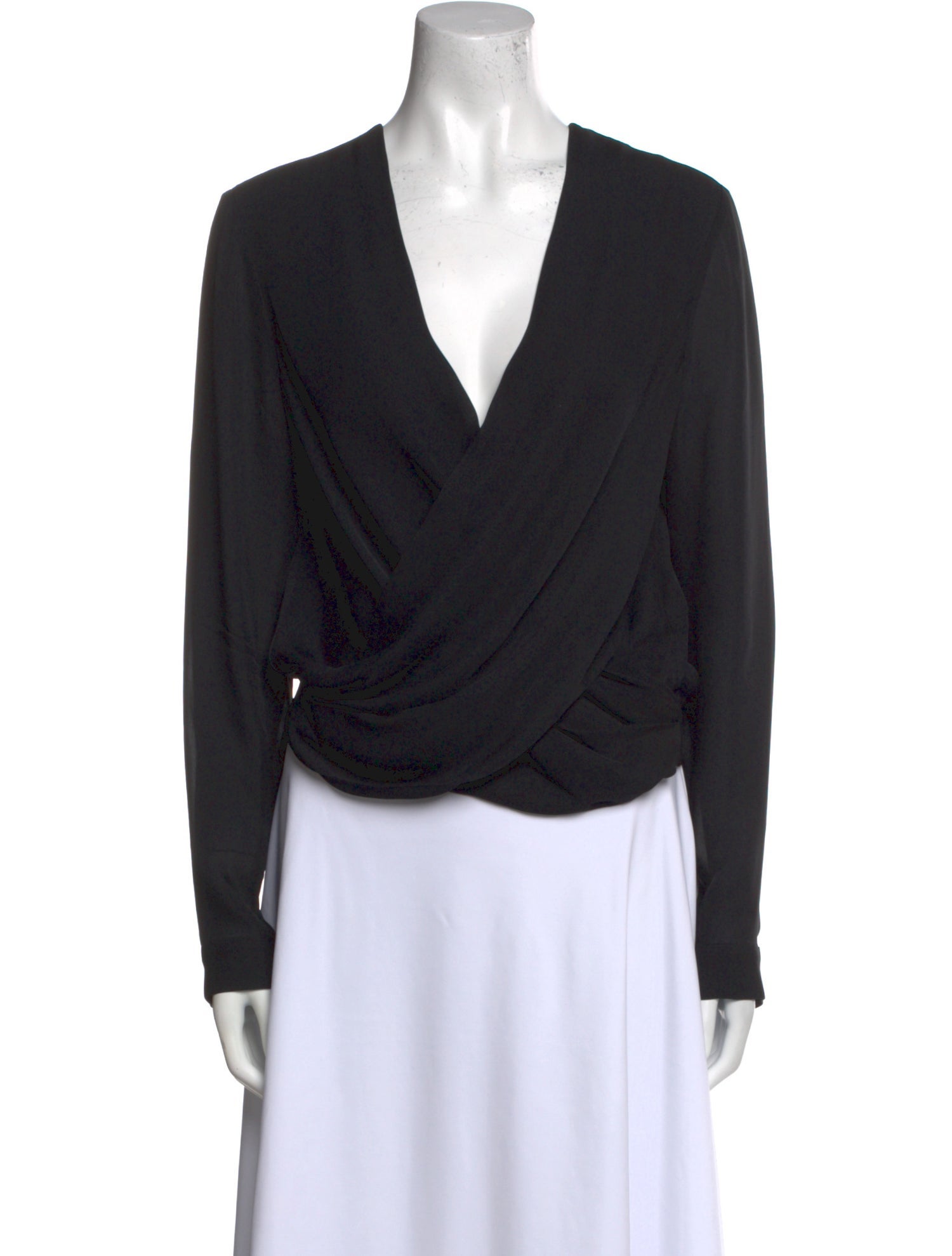 L'Agence Silk Cowl Neck Top