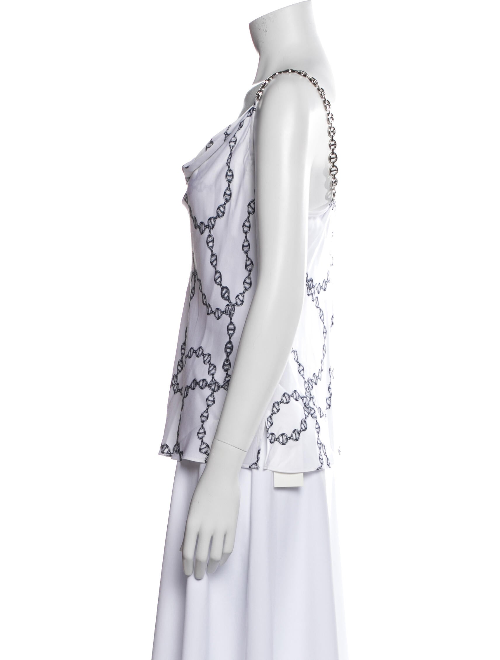 L'Agence Printed Scoop Neck Top