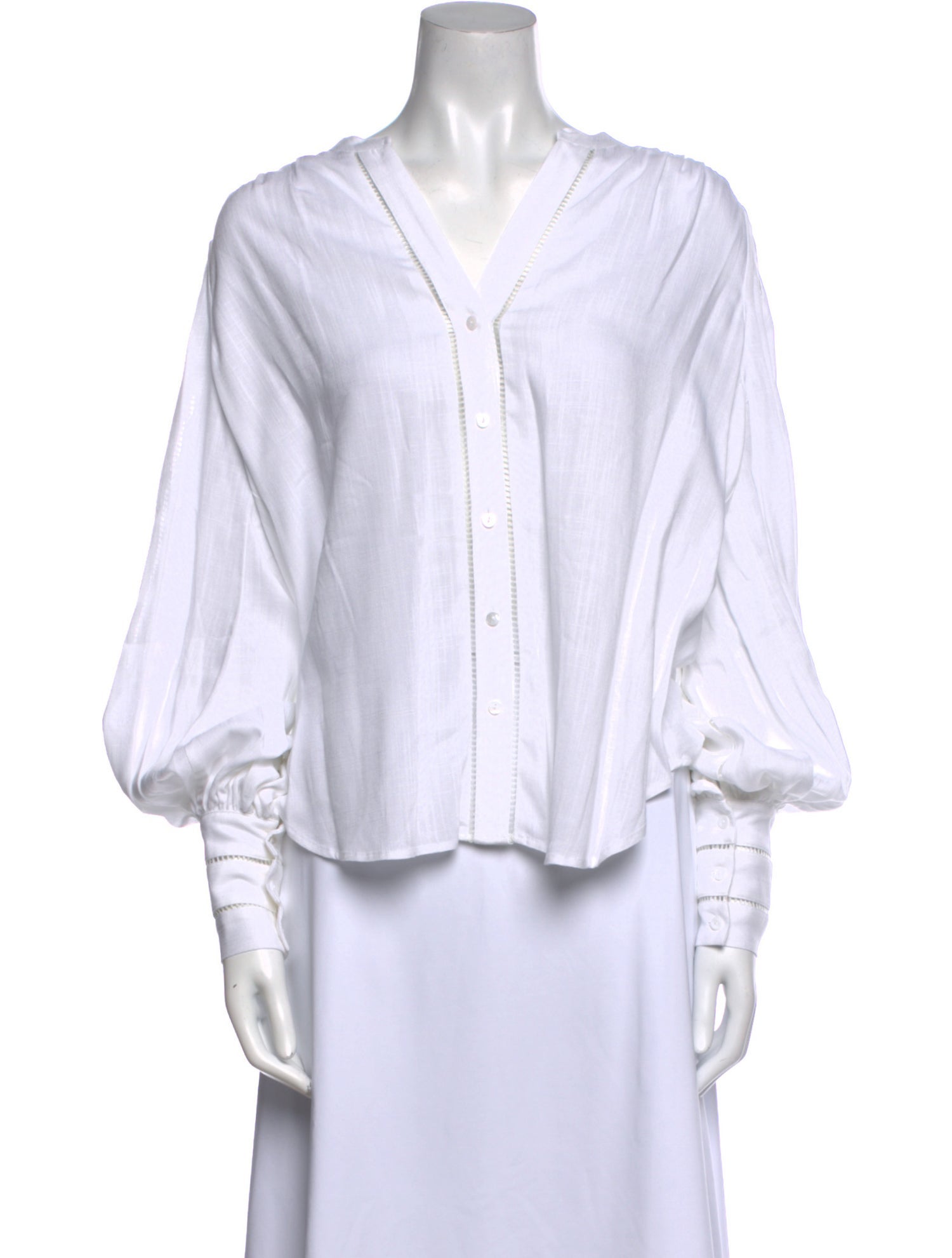 L'Agence V-Neck Long Sleeve Crop Top w/ Tags