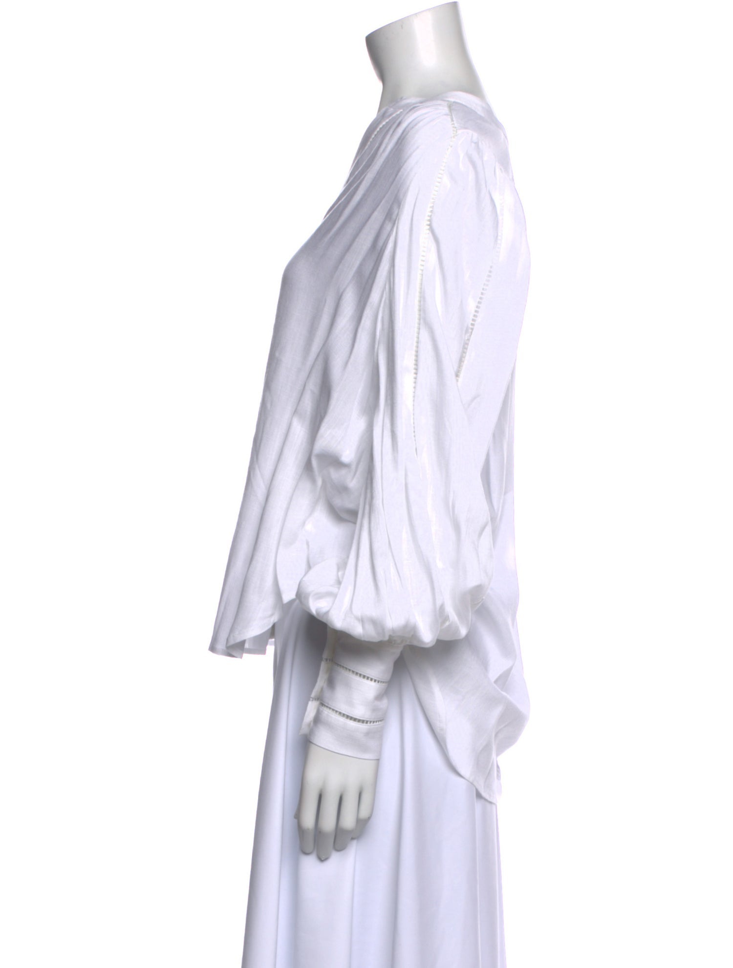 L'Agence V-Neck Long Sleeve Crop Top w/ Tags