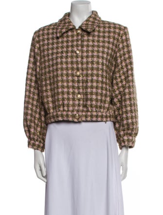 L'Agence Tweed Pattern Blazer