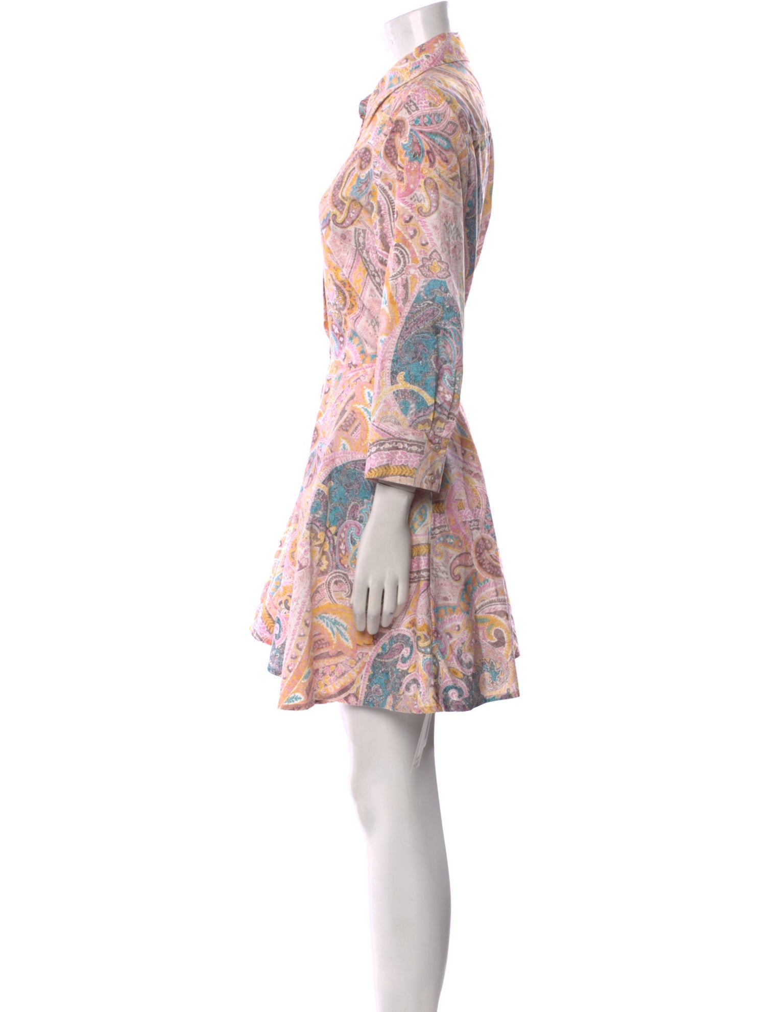 L'Agence Paisley Print Mini Dress