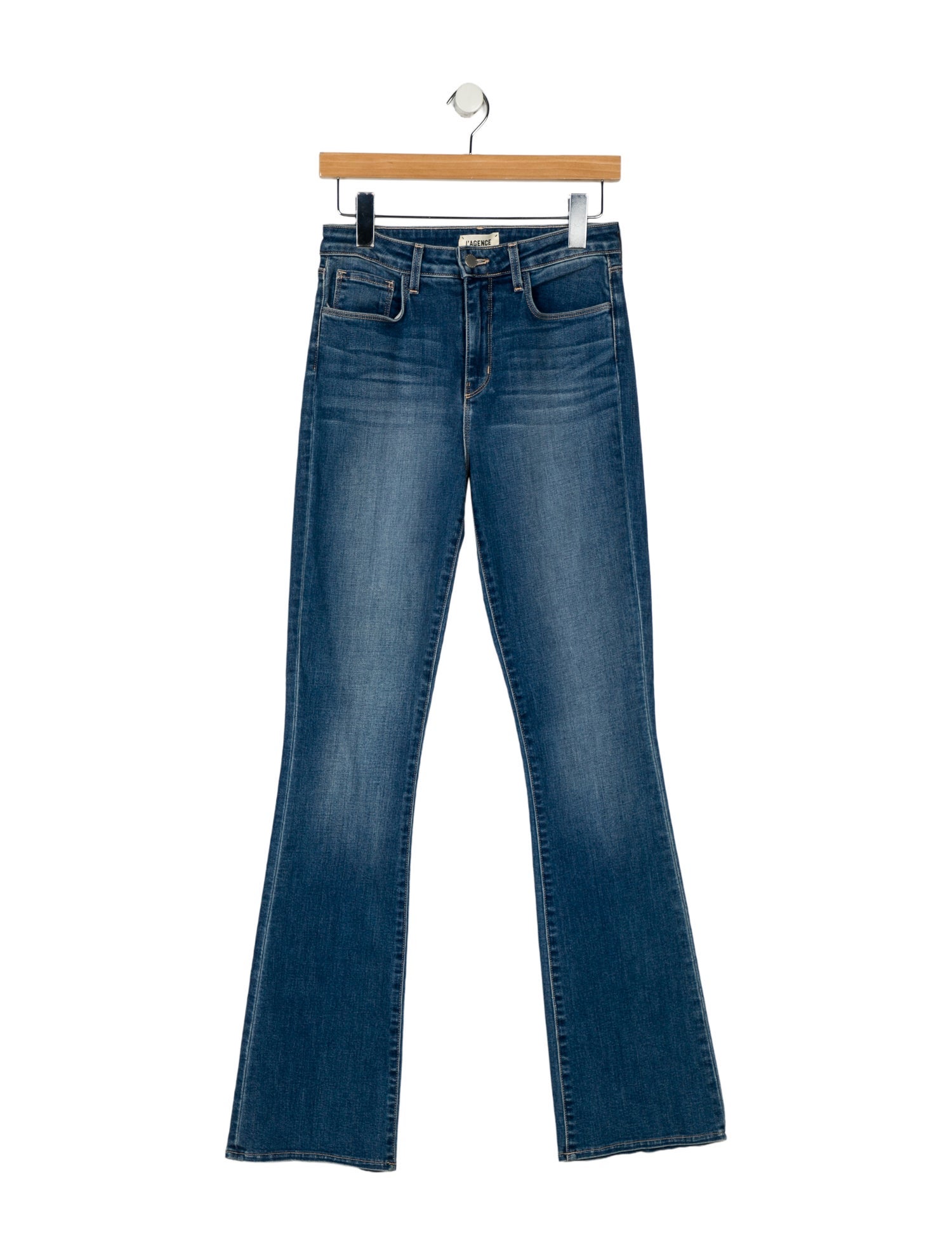 L'Agence Mid-Rise Straight Leg Jeans