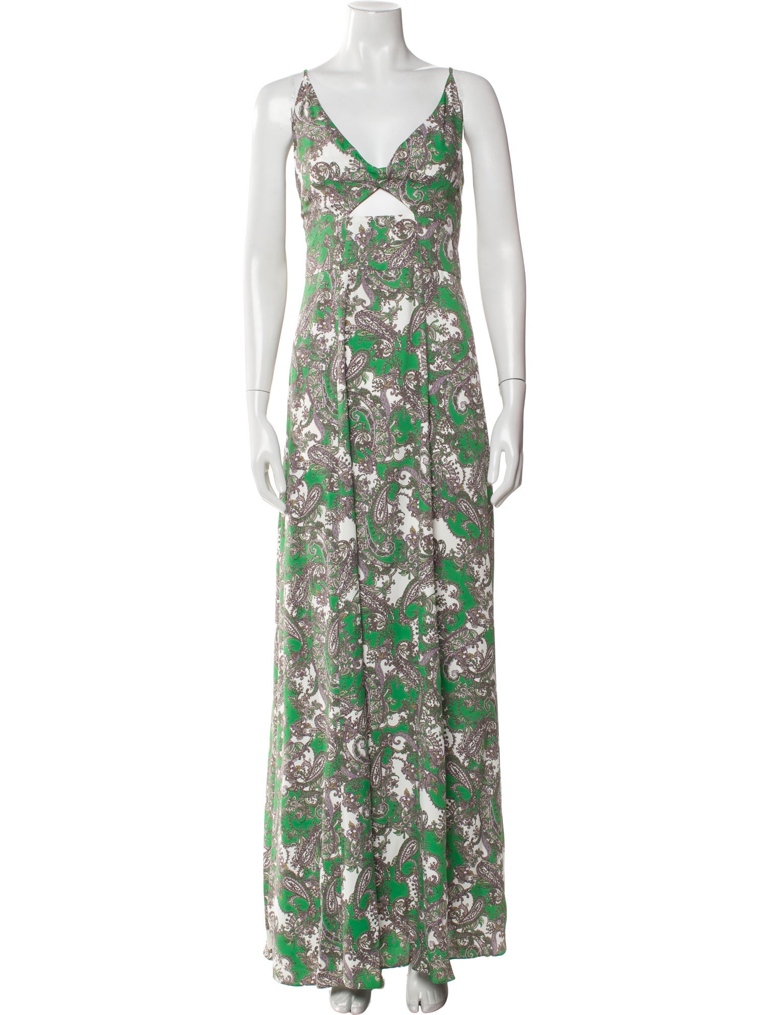 L'Agence Floral Print Long Dress