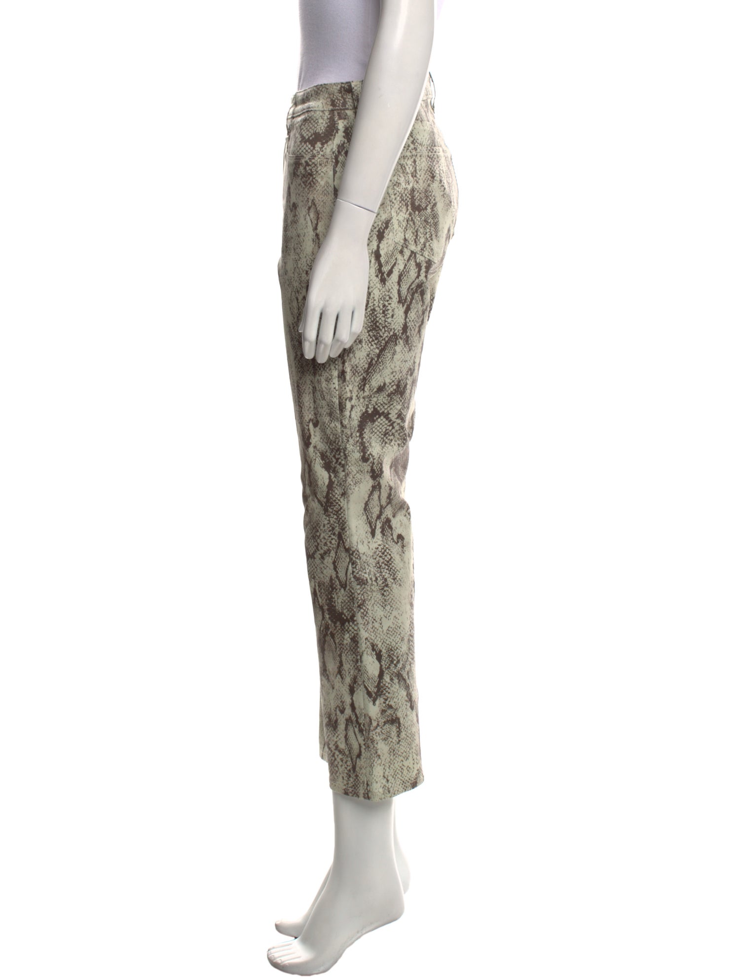 L'Agence Animal Print Straight Leg Pants