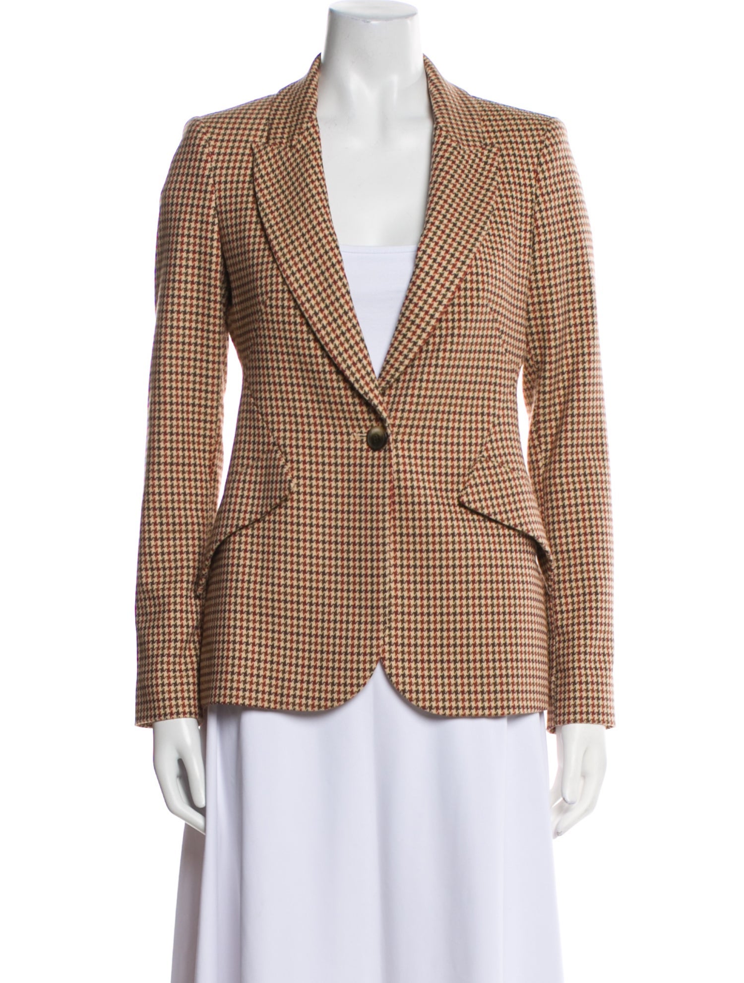 L'Agence Plaid Print Blazer