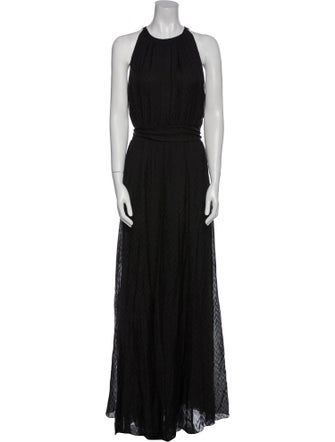 L'Agence Silk Long Dress