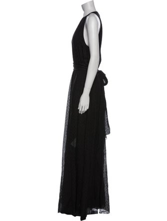 L'Agence Silk Long Dress