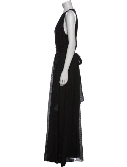 L'Agence Silk Long Dress