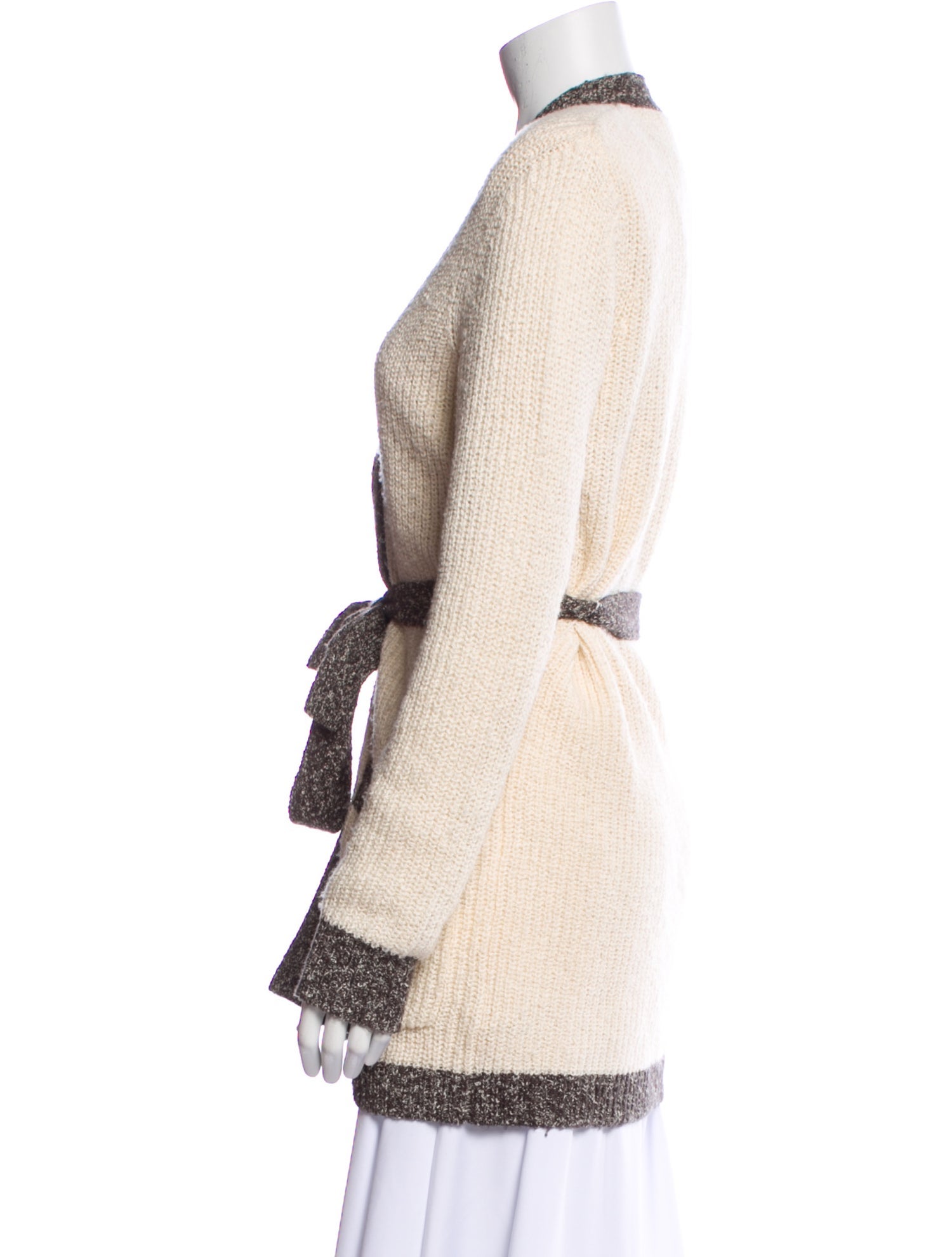 L'Agence Printed V-Neck Sweater