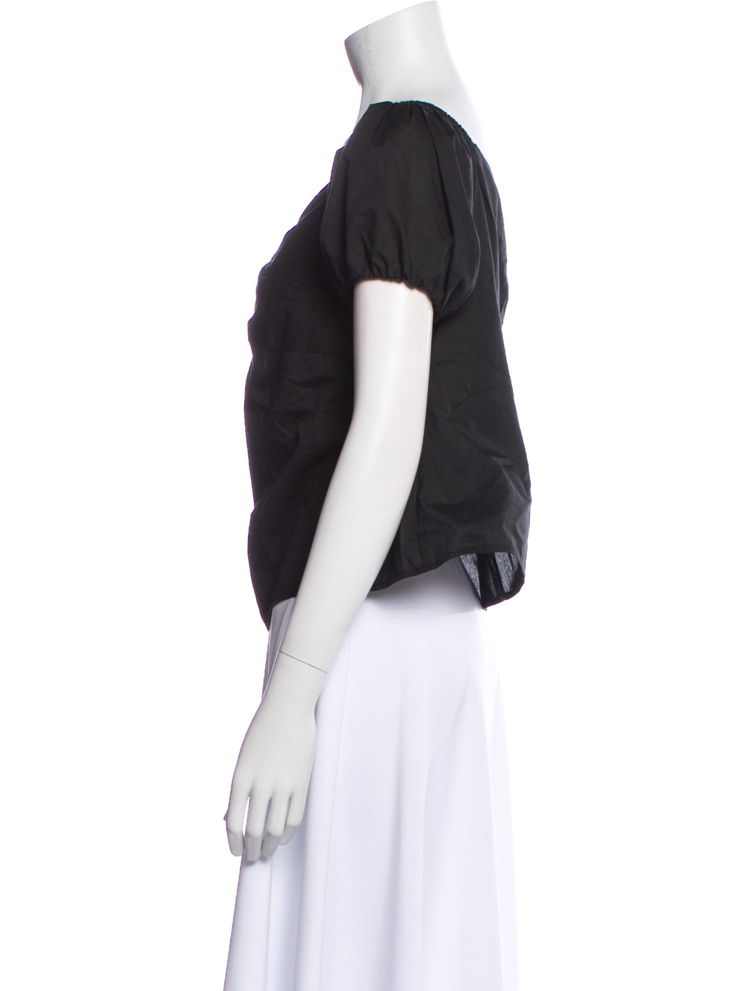 L'Agence V-Neck Short Sleeve Top