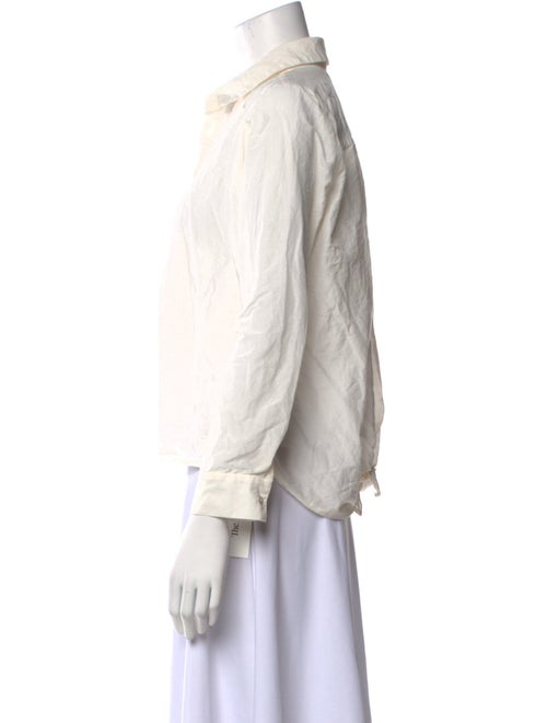 L'Agence Three-Quarter Sleeve Button-Up Top