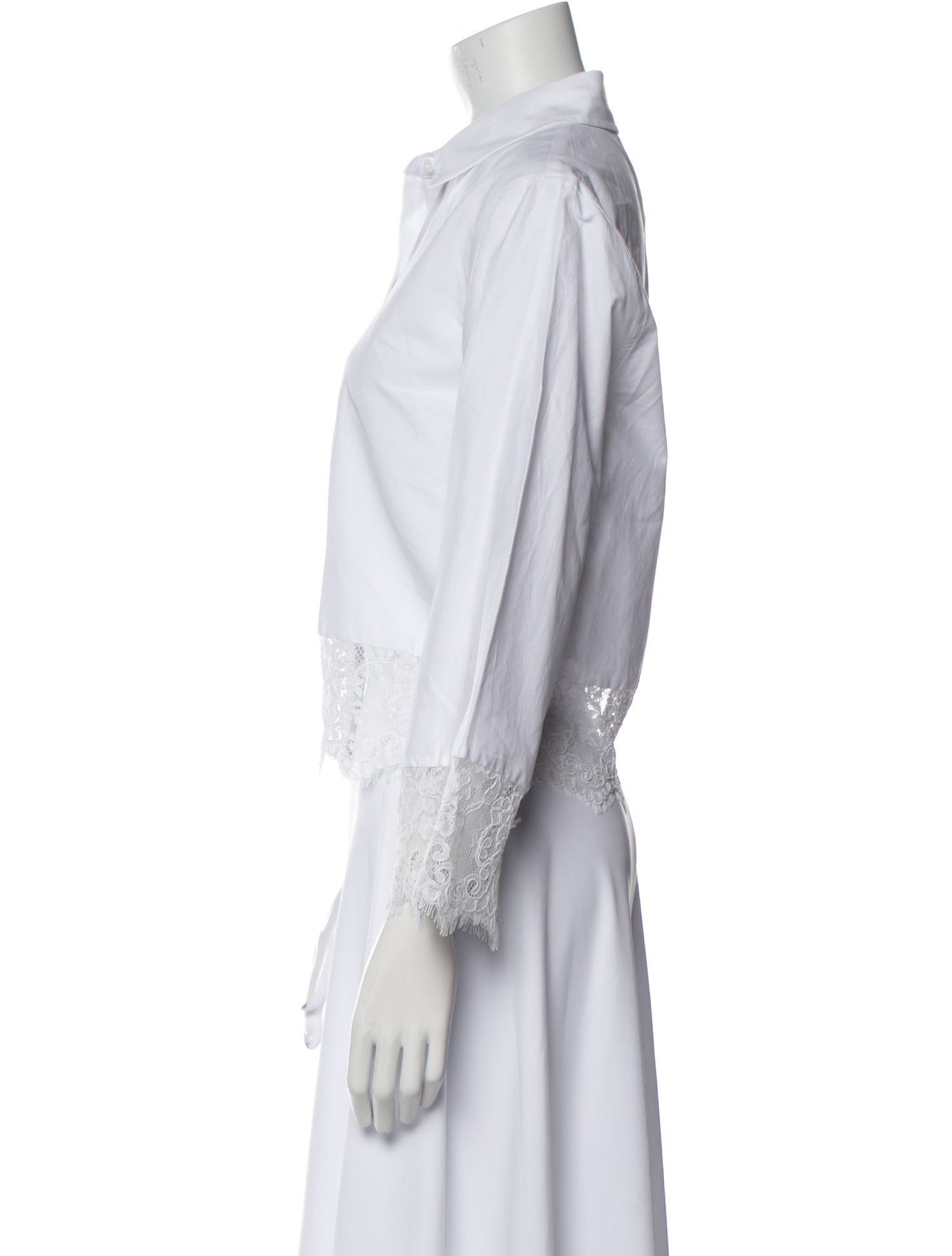 L'Agence Three-Quarter Sleeve Button-Up Top