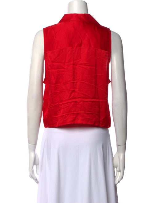 L'Agence V-Neck Sleeveless Crop Top