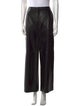 L'Agence Lamb Leather Wide Leg Pants