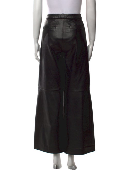 L'Agence Lamb Leather Wide Leg Pants