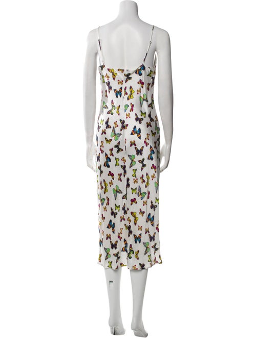 L'Agence Silk Midi Length Dress